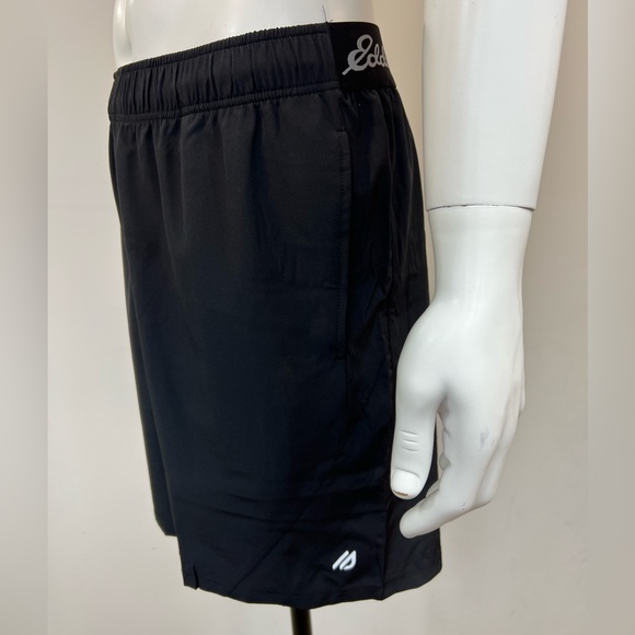 PERRY ELLIS BLACK, LARGE, WORKOUT SHORTS, 4 WAY STRETCH, MOISTURE WICKING - Picture 4 of 16